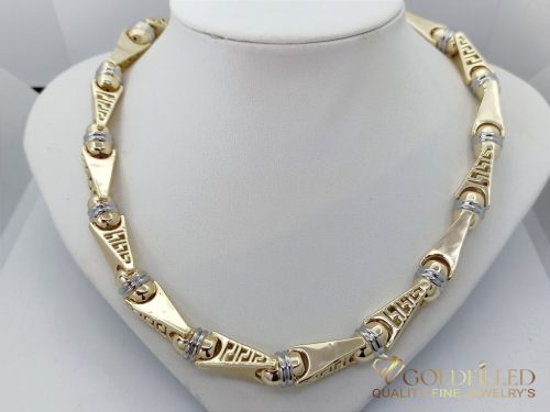 Goldfilled Antialergénny Luxusný Barakka Náhrdelník 70cm Dlhý a 11mm Široký (130g) Farba 14K Multikolor