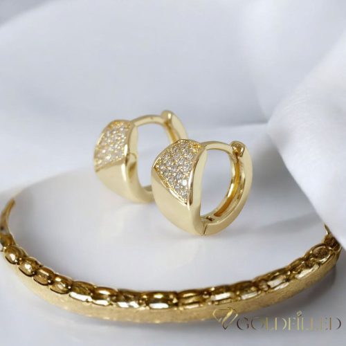 Goldfilled antialergénne náušnice 14 mm 14K farba Multicolor 