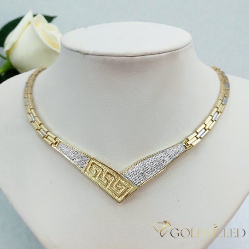 Exkluzivní antialergický náhrdelník „Goldfilled” 50cm/6-16mm, 14 K vícebarevný