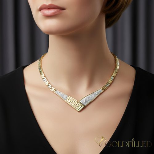 Exkluzivní antialergický náhrdelník „Goldfilled” 50cm/6-16mm, 14 K vícebarevný