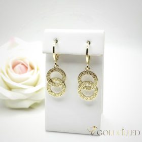 Goldfilled antialergické náušnice 33mm 14K farba