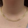 Goldfilled Antialergénny Luxusný Náhrdelník 45cm Dlhý a 6mm Široký Farba 14K