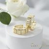 Goldfilled antialergénne náušnice 18 mm 14K farba