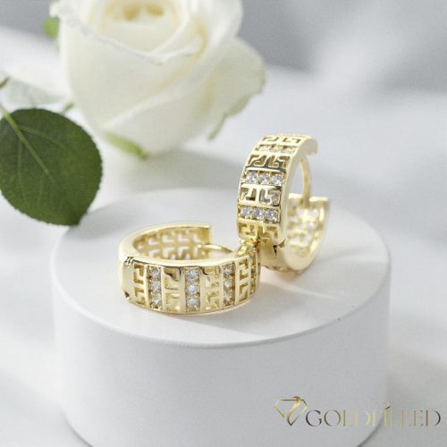 Goldfilled antialergénne náušnice 18 mm 14K farba