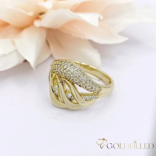 Antialergický prsten „Goldfilled” v různých velikostech, barva 14K