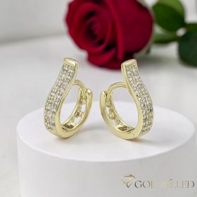 Goldfilled antialergénne náušnice 17 mm 14K farba