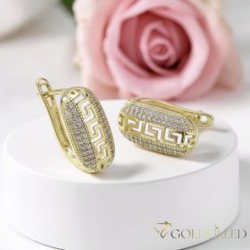 Goldfilled antialergénne náušnice 20 mm 14K farba