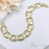 Antialergénny pozlátený náramok „Goldfilled“, dĺžka 19 cm a šírka 14mm, farba 14K