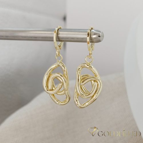 Goldfilled antialergické náušnice 38mm 14K farba