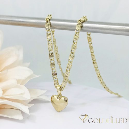 Antialergická Goldfilled náhrdelník 50cm/3mm + prívesok, farba 14K