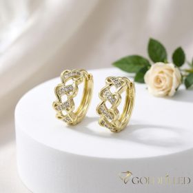 Goldfilled antialergénne náušnice 15 mm 14K farba