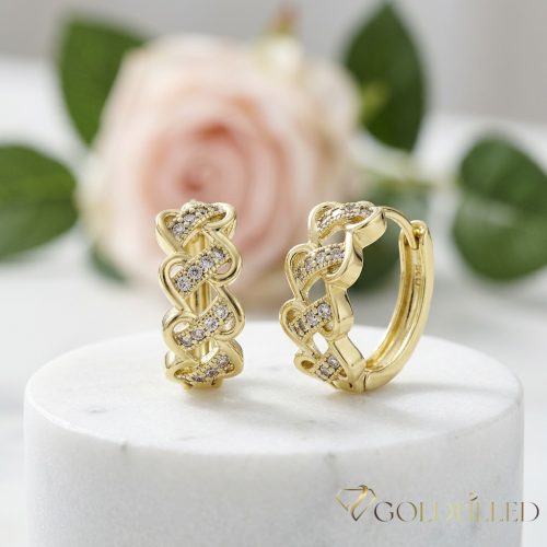 Goldfilled antialergénne náušnice 15 mm 14K farba