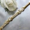 Antialergénny pozlátený náramok „Goldfilled“, dĺžka 19 cm a šírka 5 mm, farba 14K