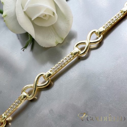 Antialergénny pozlátený náramok „Goldfilled“, dĺžka 19 cm a šírka 5 mm, farba 14K