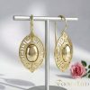 Goldfilled antialergické náušnice 42mm 14K farba