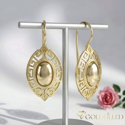 Goldfilled antialergické náušnice 42mm 14K farba