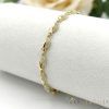 Antialergénny pozlátený náramok „Goldfilled“, dĺžka 19 cm a šírka 6 mm, farba 14K