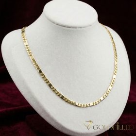   Antialergický pozlátený "Figaro" náhrdelník „Goldfilled“, vo viacerých veľkostiach a 4,5 mm  hrubý, 14K farba