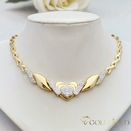 Exkluzivní antialergický náhrdelník „Goldfilled” 50cm/6-20mm, 14 K vícebarevný