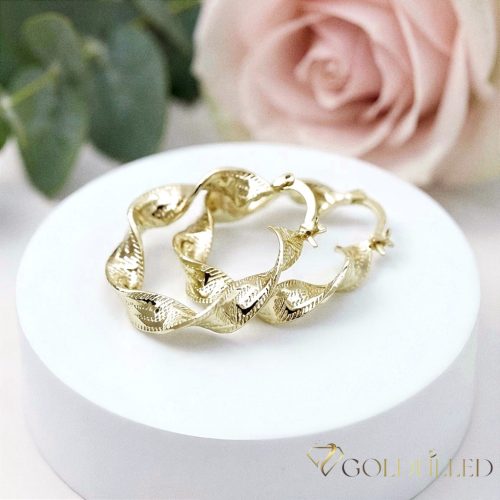 Goldfilled Antialergenní   kruhové náušnice 30mm 14K farba	