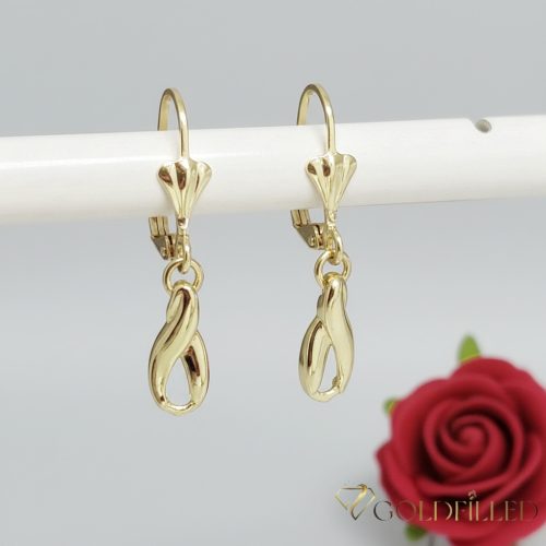 Goldfilled antialergické náušnice 34mm 14K farba