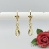Goldfilled antialergické náušnice 34mm 14K farba