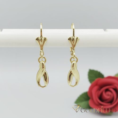 Goldfilled antialergické náušnice 34mm 14K farba