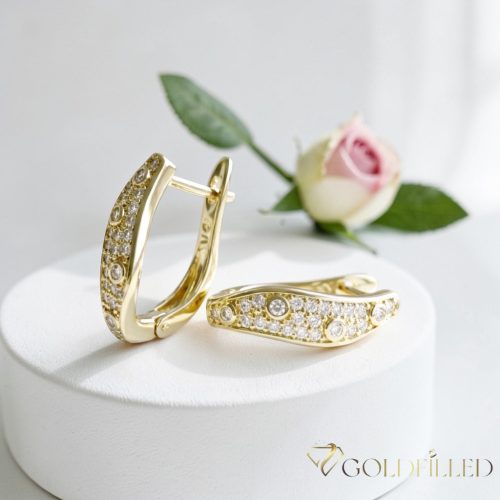 Goldfilled antialergénne náušnice 16 mm 14K farba