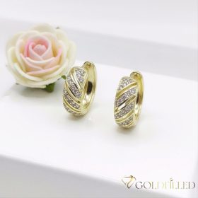 Goldfilled antialergénne náušnice 18 mm 14K farba