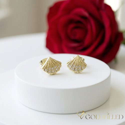 Goldfilled Antiallergén Náušnice 9mm 14K farba	