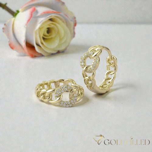 Goldfilled antialergénne náušnice 16 mm 14K farba