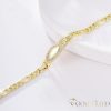 Antialergénny pozlátený náramok „Goldfilled“, dĺžka 18cm a šírka 4-8 mm, farba 14K