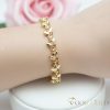 Antialergénny pozlátený náramok „Goldfilled“, dĺžka 19 cm a šírka 6 mm, farba 14K