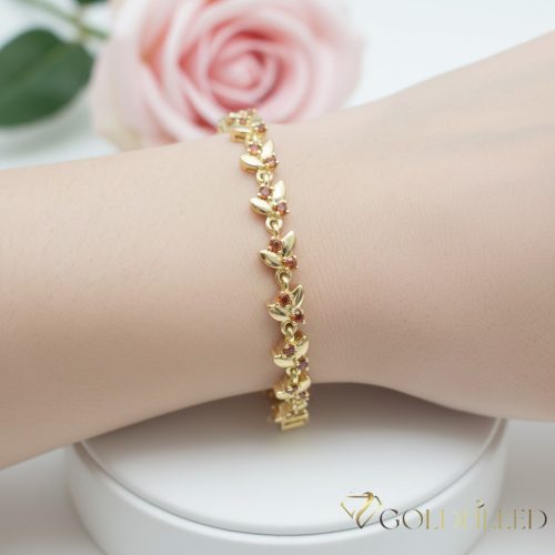 Antialergénny pozlátený náramok „Goldfilled“, dĺžka 19 cm a šírka 6 mm, farba 14K