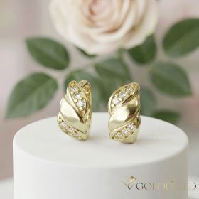 Goldfilled Antiallergén Náušnice 9mm 14K farba	