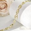 Antialergénny pozlátený náramok „Goldfilled“, dĺžka 19 cm a šírka 7 mm, farba 14K