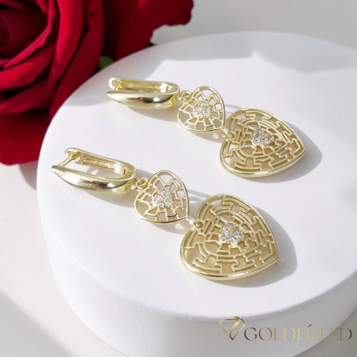 Goldfilled antialergické náušnice 48mm 14K farba
