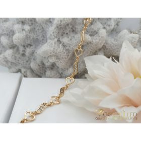   Antialergénny pozlátený náramok „Goldfilled“, dĺžka 19 cm a šírka 6 mm, farba 18K