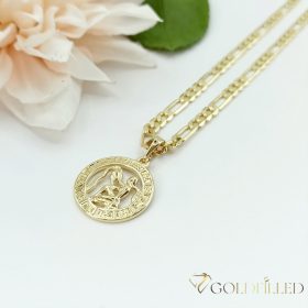   Antialergický náhrdelník Goldfilled 50cm / 4mm + prívesok Vodnár 14K farba