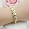 Antialergénny pozlátený náramok „Goldfilled“, dĺžka 19cm a šírka 10 mm, farba 14K