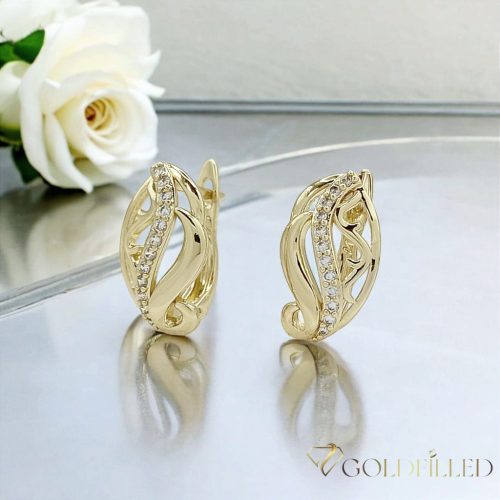 Goldfilled antialergénne náušnice 18 mm 14K farba