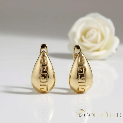 Goldfilled antialergénne náušnice 14 mm 18K farba 