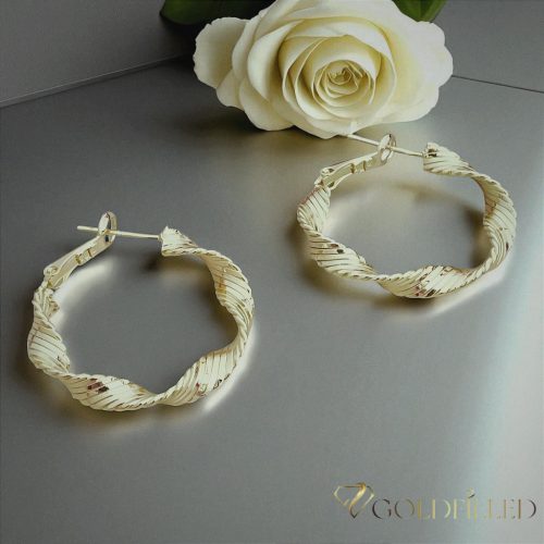 Goldfilled Antiallergén  kruhové náušnice 30mm 14K farba	