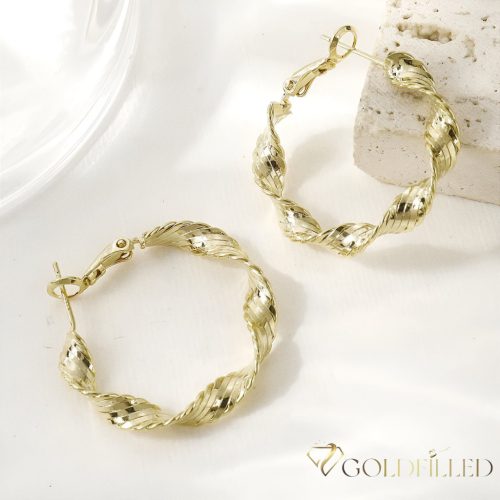 Goldfilled Antialergenní   kruhové náušnice 30mm 14K farba	