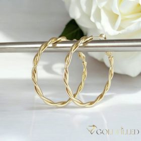   Goldfilled Antialergenní  Kruhové náušnice 40mm 14K farba	
