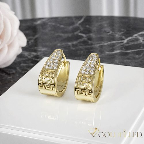 Goldfilled antialergénne náušnice 25 mm 14K farba
