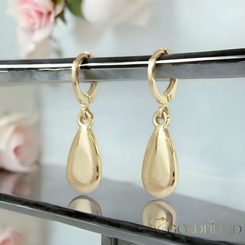 Goldfilled antialergické náušnice 32mm 14K farba