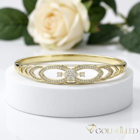   Antialergický náramek „Goldfilled” 4-10mm (14K)  priemer 54mm "otvárateľný"