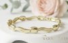 Antialergénny pozlátený náramok „Goldfilled“, dĺžka 17 cm a šírka 7 mm, farba 14K