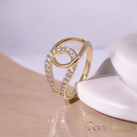   Antialergický prsten „Goldfilled” v různých velikostech, barva 18K